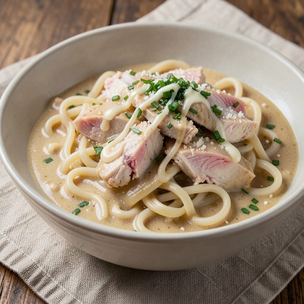 Cream of Chicken Egg Noodles Recipe: Velvety Broth with Al Dente Noodles